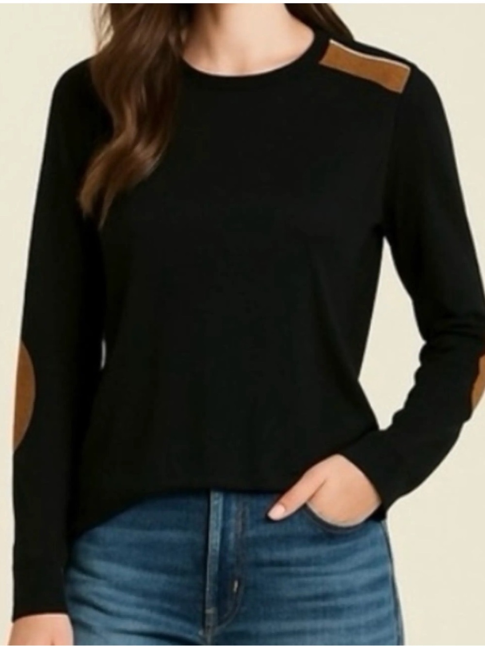 Ralph Lauren Long-Sleeve Top with Elbow Patches